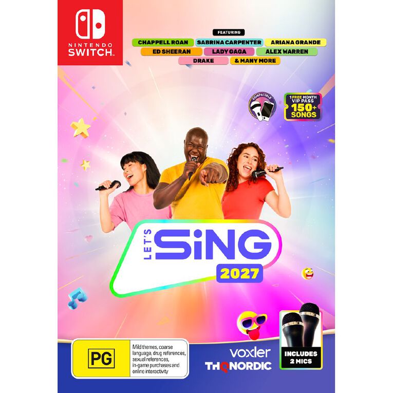 Nintendo Switch Lets Sing 2027 2 Mic Bundle, , hi-res