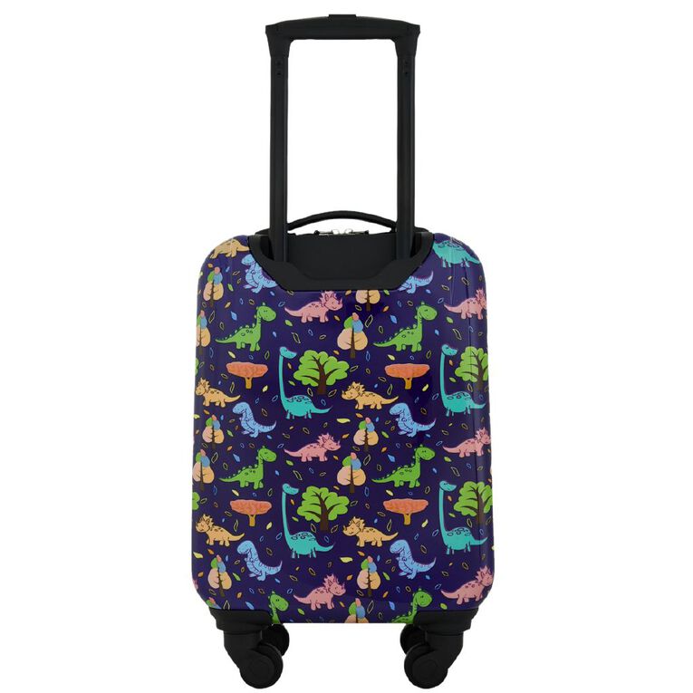 Travelers Club 5 Piece Luggage Set Dinosaur Blue, , hi-res