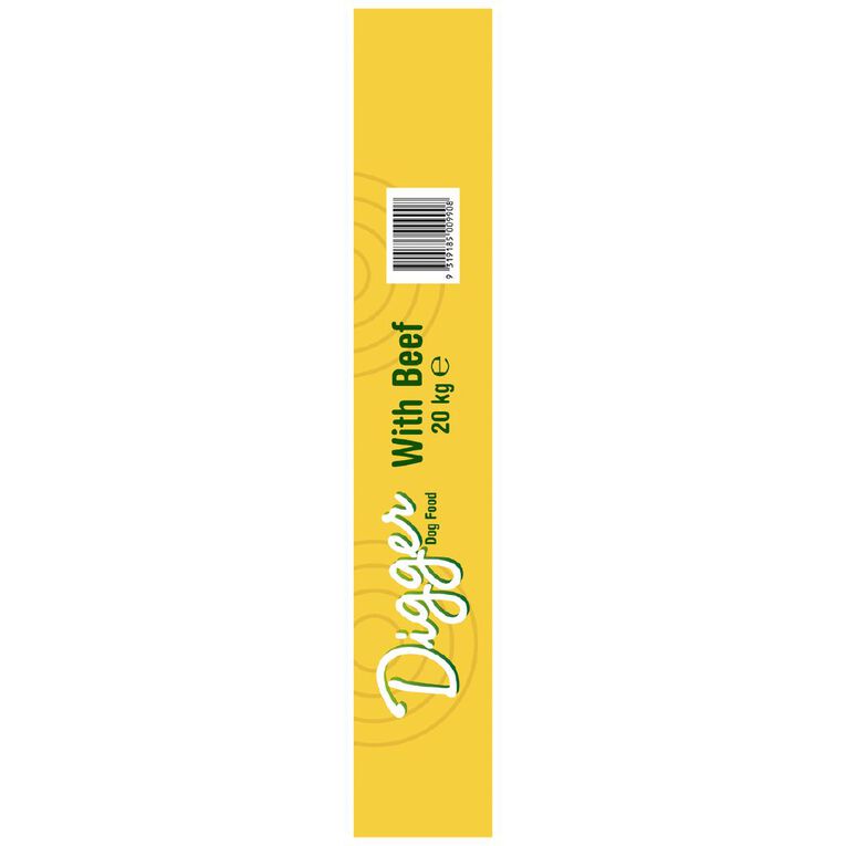 Digger Dog Food with Beef 20kg, , hi-res