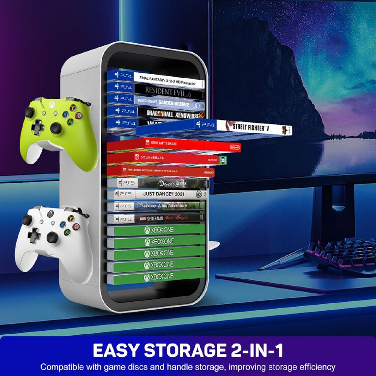Playmax Games Tower Storage Black/White, , hi-res