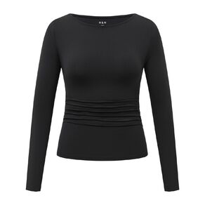 H&H Women's Contour Boat Neck Top