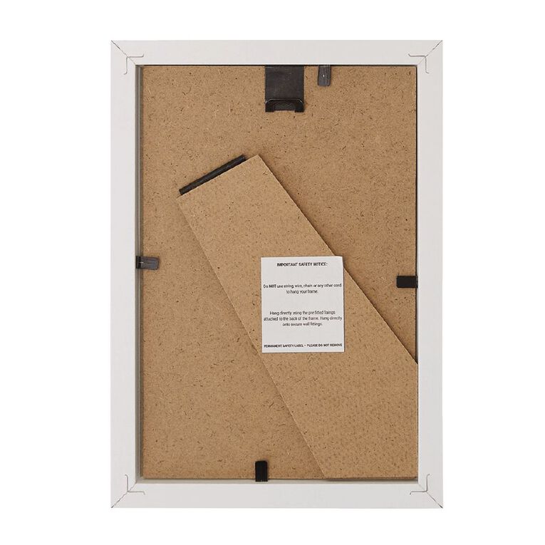 Living & Co Value Photo Frame White 5in x 7in, White, hi-res