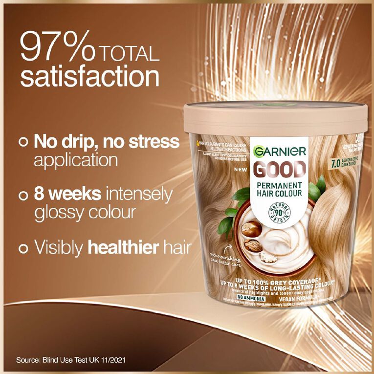 Garnier Good Hair Colour Almnd Crme Drk Blnde 7.0, , hi-res