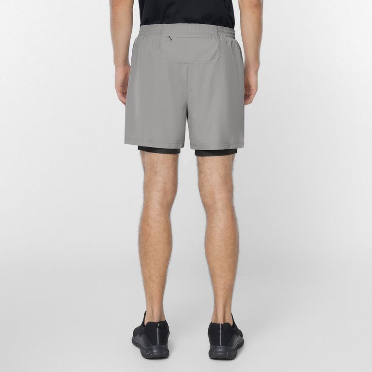 Active Intent Men's 5 Inch Lined Shorts, Grey Mid, hi-res