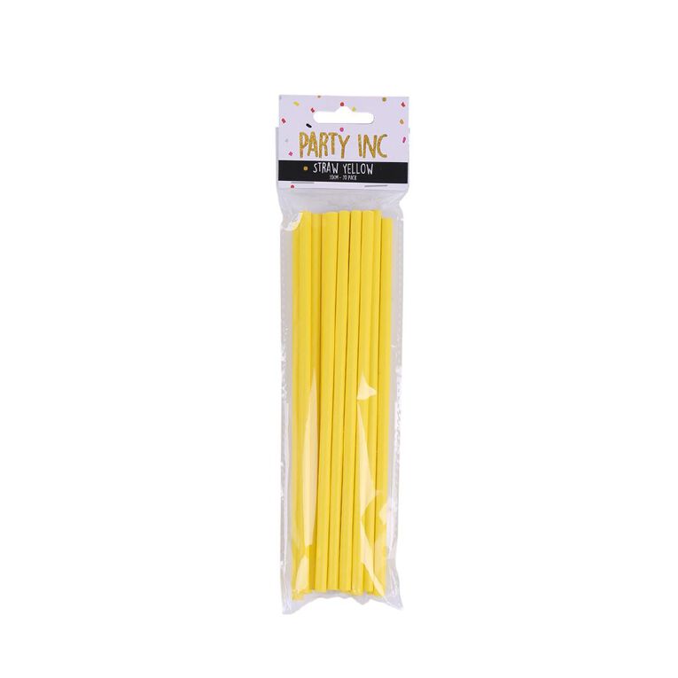 Party Inc Straw Yellow 20 Pack, , hi-res