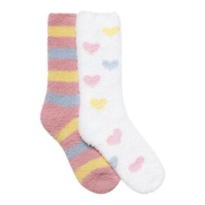 H&H Girls' Bed Socks 2 Pack