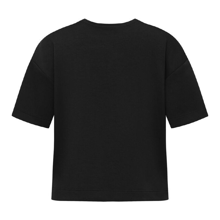 H&H Women's Short Sleeve Relaxed Modal Tee, Black, hi-res