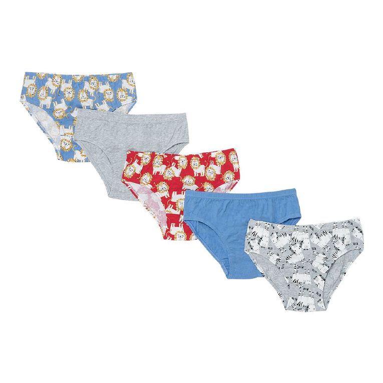 H&H Boys' Briefs 5 Pack, Grey Light, hi-res