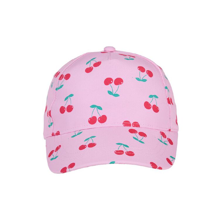 Young Original Girl's Printed Cap, Pink Mid, hi-res