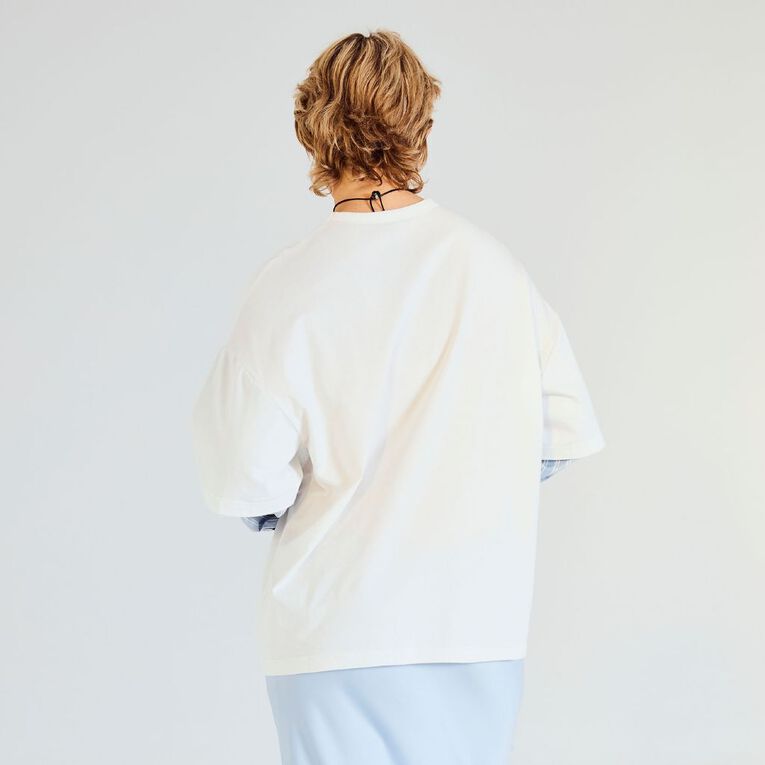 BRDRLESS Lola Long Sleeve Top, White, hi-res