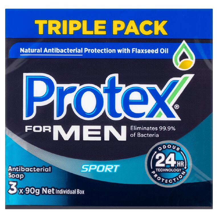 Protex Bar Soap for Men 90g 3 Pack, , hi-res