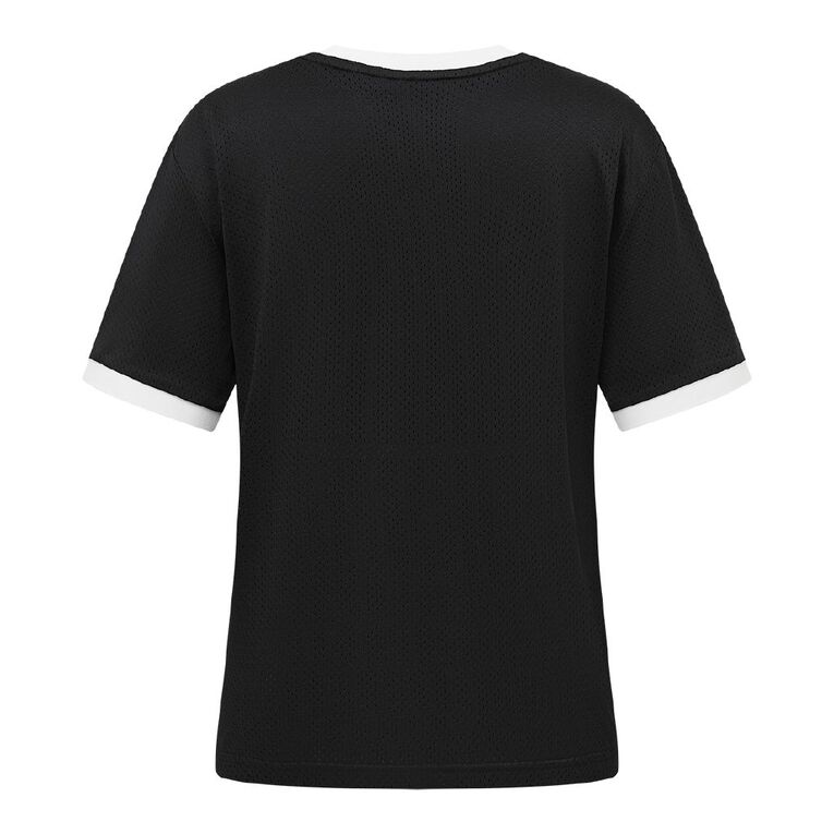 Active Intent Women's Supporter Football Tee, Black, hi-res