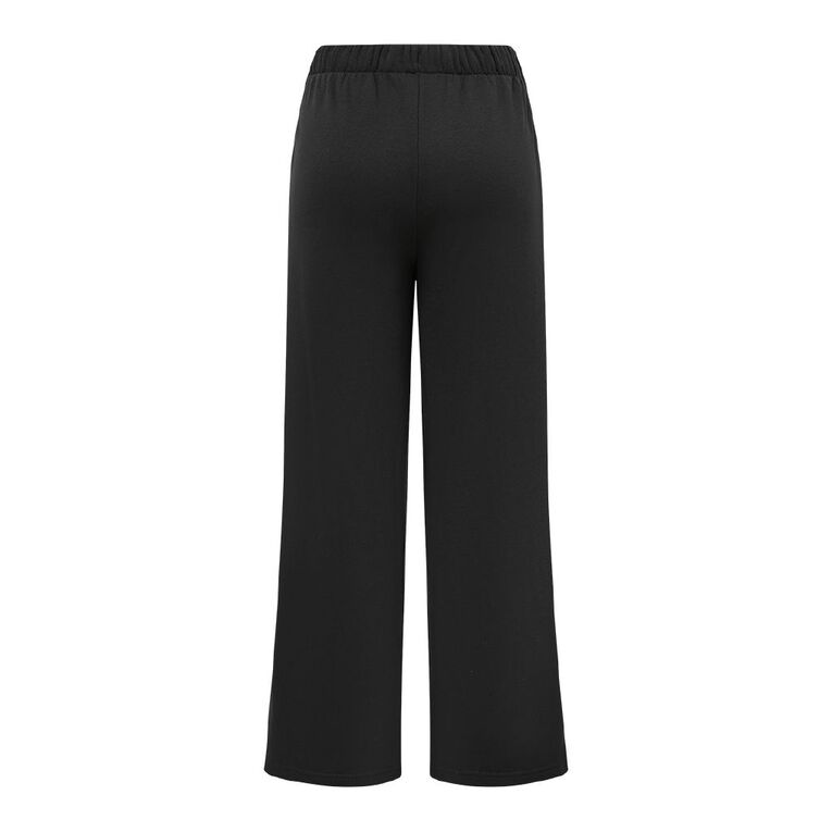 H&H Women's Wide Leg Trackpants, Black, hi-res
