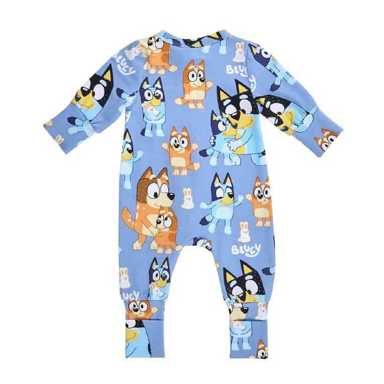 Bluey Babies' 2 Way Zip All-in-One, Blue, hi-res