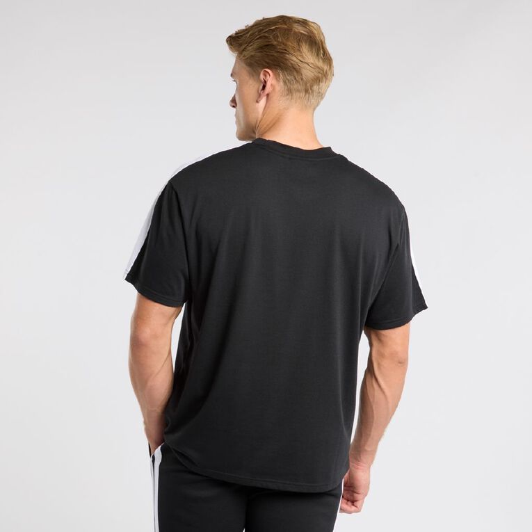 Lonsdale Men's Boxy Crew Neck Tee, Black, hi-res