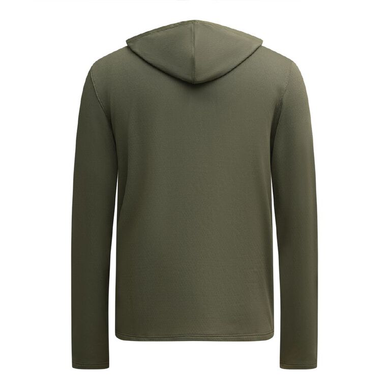 Active Intent Men's Quarter Zip Hoodie, Green Mid, hi-res