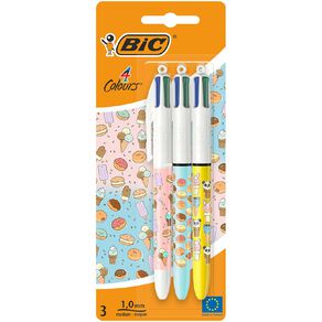 Bic 4 Colour Pen Decor COOKIE 3 Pack