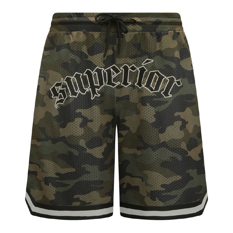 Garage Men's Basketball Shorts, Green Dark, hi-res