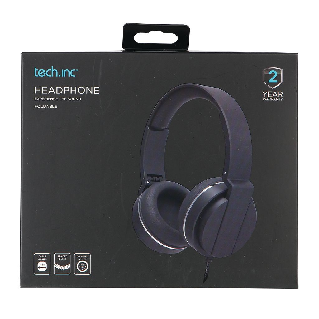 Tech.Inc Over Ear Headphones Black 
