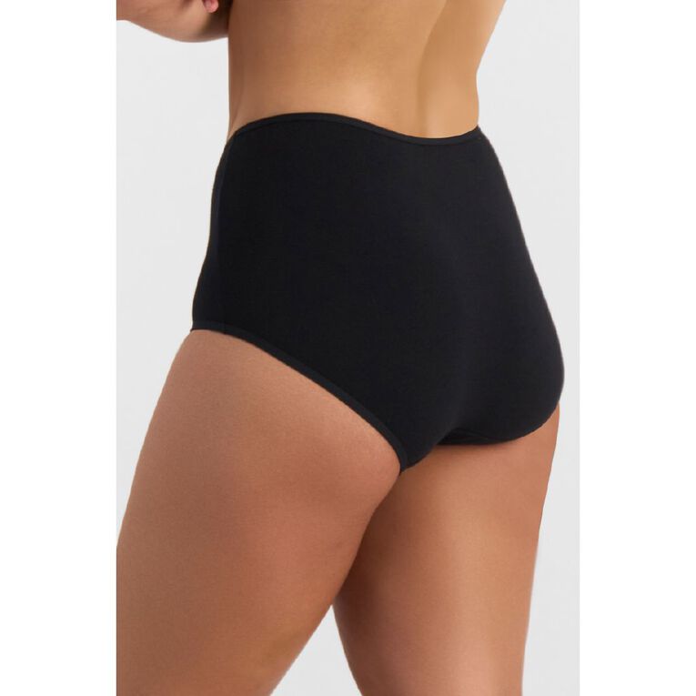 Rio Women's Full Briefs 5 Pack, Black, hi-res