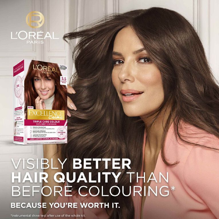 L'Oreal Paris Excellence Creme Hair Colour Mahogany Brown 5.5, , hi-res