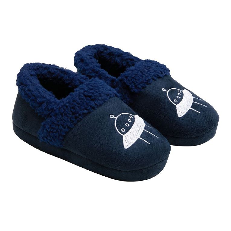 Young Original Senior Kids' Romy Closed Back Slippers, Blue Dark, hi-res