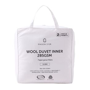 Maison d'Or 285gsm Wool Duvet Inner White Queen