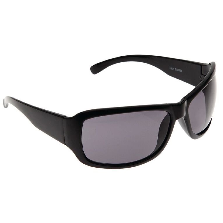 H&H Women's Wrap Sunglasses Black The Warehouse