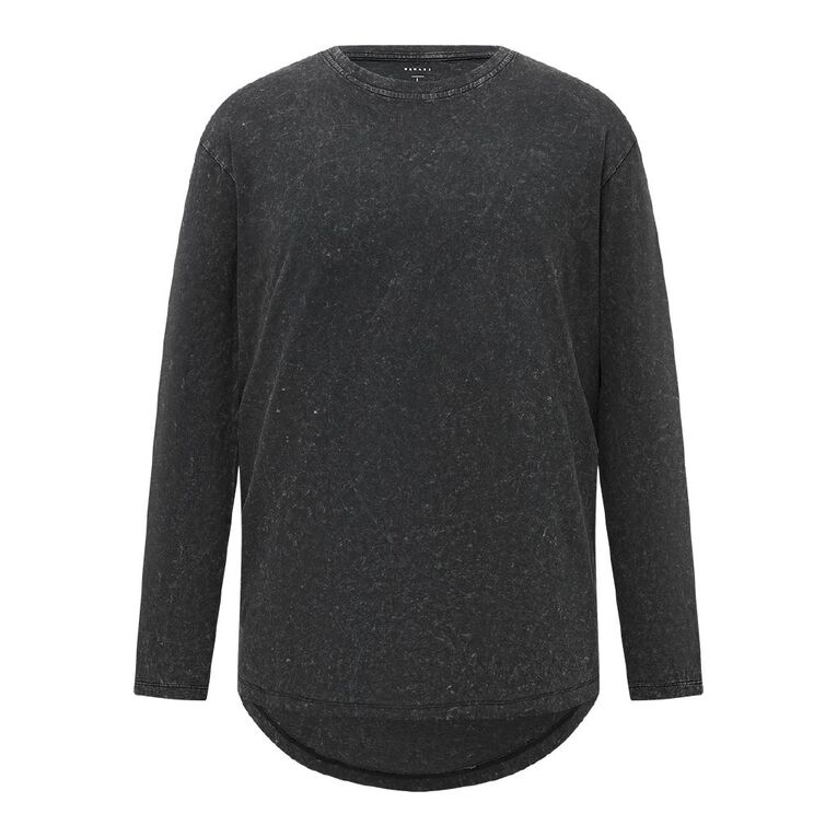Garage Men's Acid Wash Tee, Black, hi-res