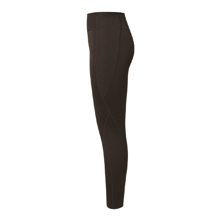 Active Intent Women's High Rise Panel Leggings, Brown Mid, hi-res