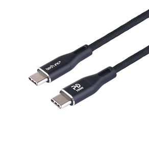 Tech.Inc 100W Braided Aluminum USB-C Charging Cable 2M Black
