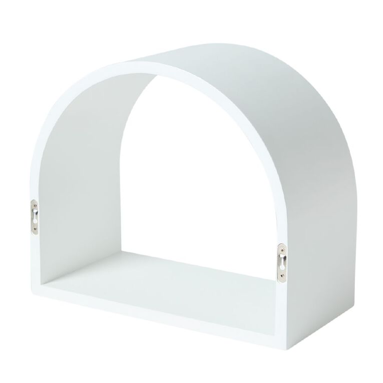 Arch Cubby Shelf White, , hi-res