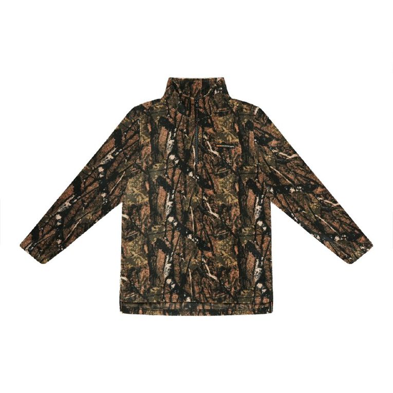 Back Country Kids' Fleece 1/4 Zip Sweatshirt, Khaki, hi-res