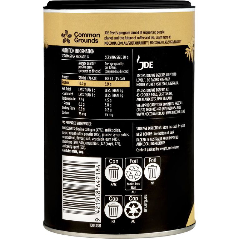 Moccona Mixes Protein Coffee Latte 160g, , hi-res