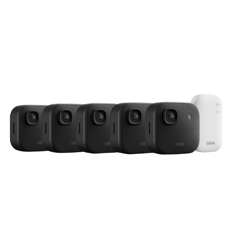 Blink Outdoor 2K+ With Sync Module Core 5 Pack Black, , hi-res