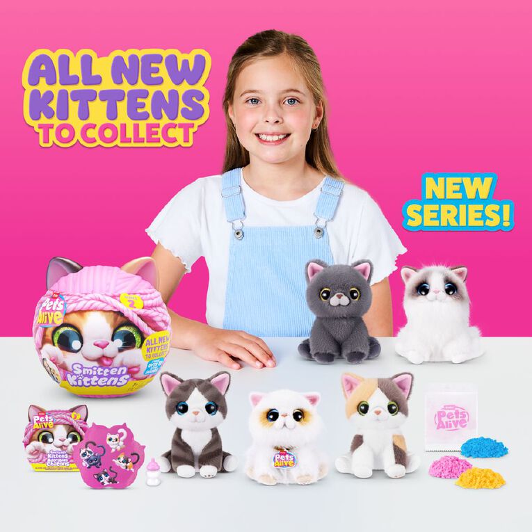 Zuru Pets Alive Smitten Kittens Interactive Plush Series 2, , hi-res