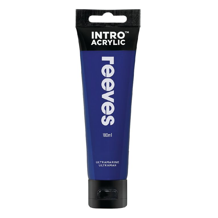Reeves Intro Acrylic Paint Ultramarine 100ml, , hi-res