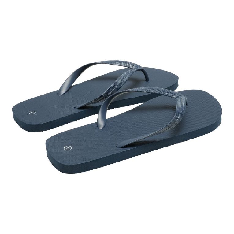 H&H Men's Plain Jandals, Navy, hi-res