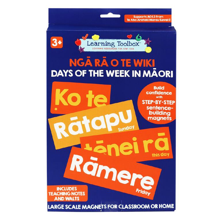Learning Toolbox Magnetic Days of the Week in Te Reo Maori 21 Pieces, , hi-res