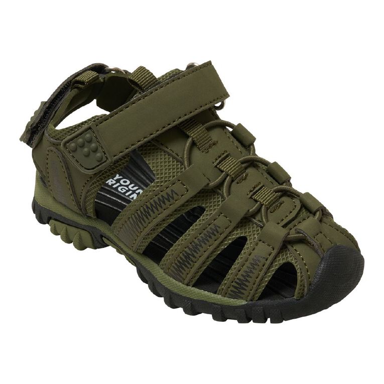 Young Original Junior Kids' Caged Sandals, Khaki, hi-res