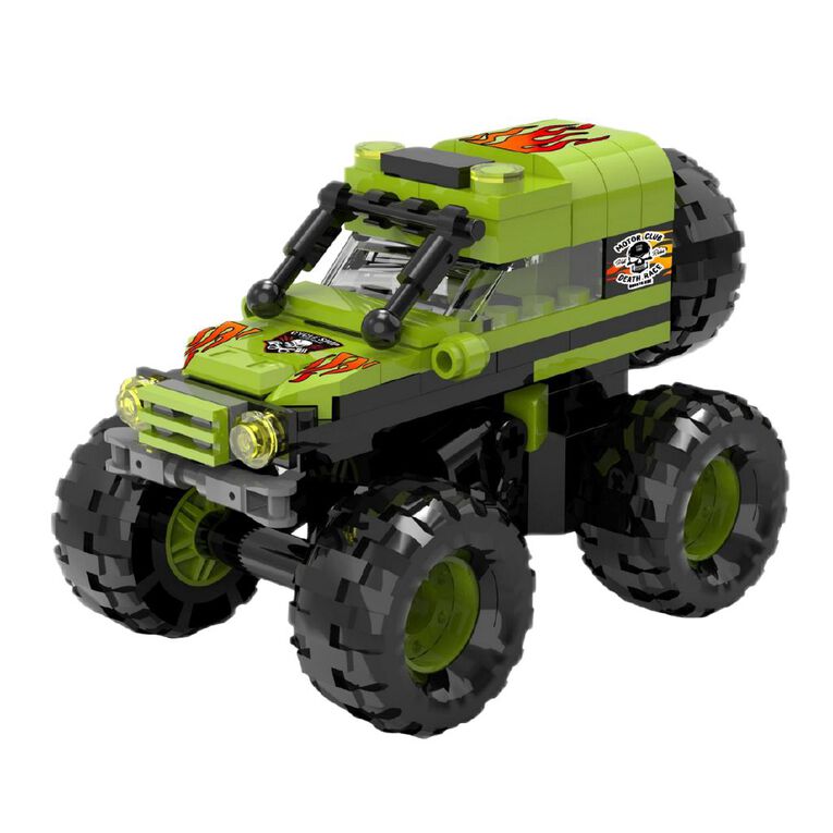 Building Block Truck Pull Back Green, , hi-res