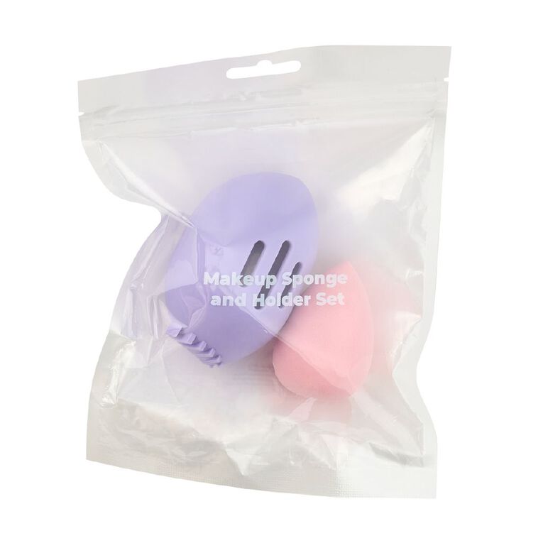 Beauty Sponge and Pink Sponge Holder, , hi-res