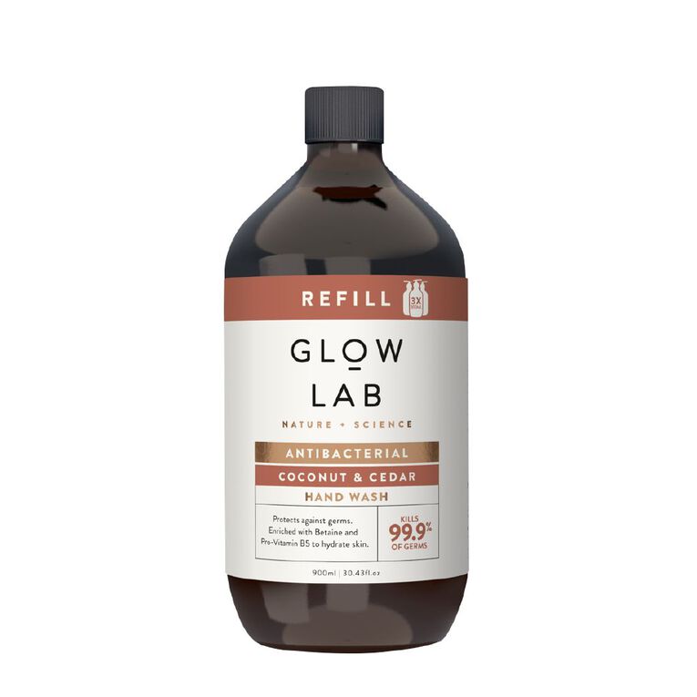 Glow Lab Coconut And Cedar Antibacterial Handwash Refill 900ml, , hi-res