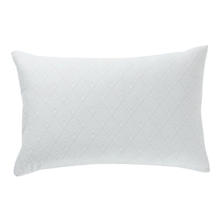 Living & Co Bamboo Cover Memory Foam Pillow White, , hi-res