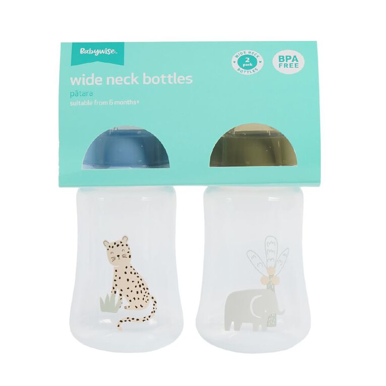 Babywise Wide Neck Bottle With Variable Flow 2 Pack, , hi-res