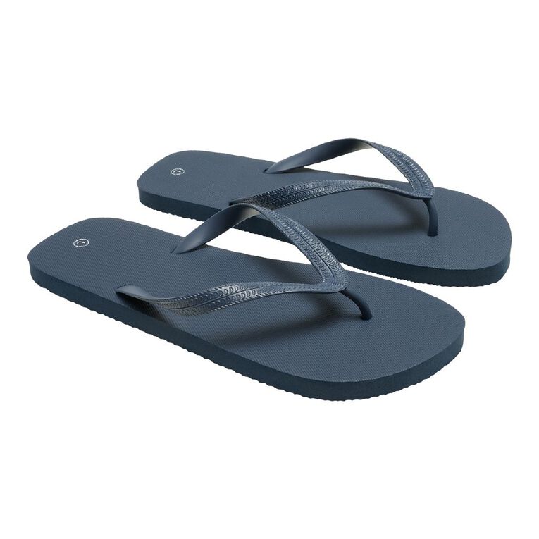 H&H Men's Plain Jandals, Navy, hi-res