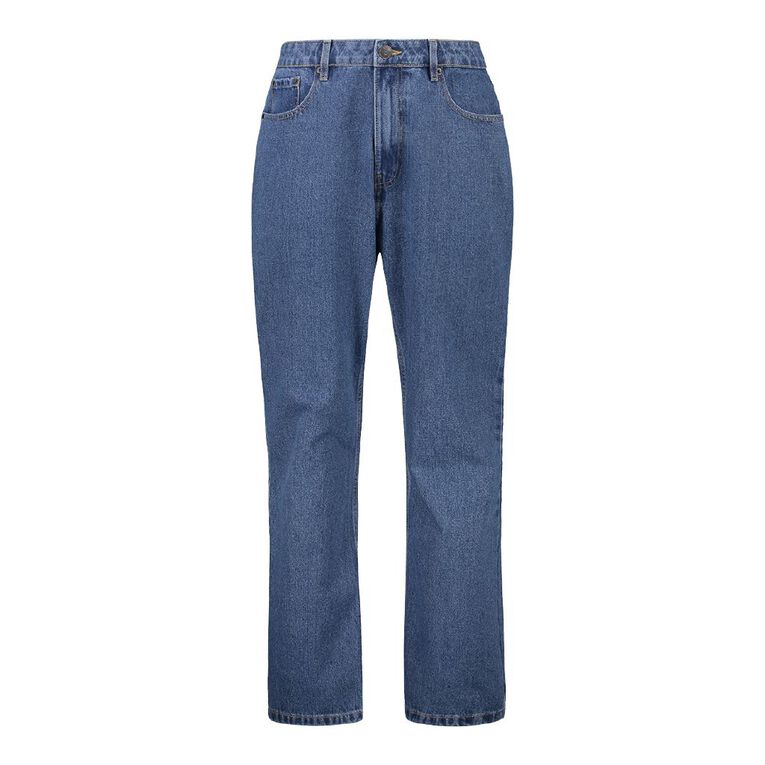 Rivet Men's Classic Cotton Straight Jeans Denim Mid The Warehouse