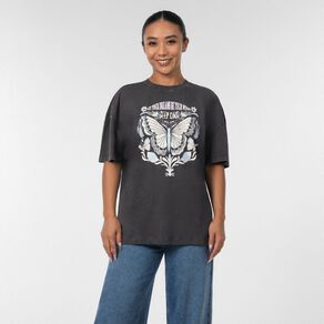 H&H Women's Short Sleeve Boyfriend Graphic Tee