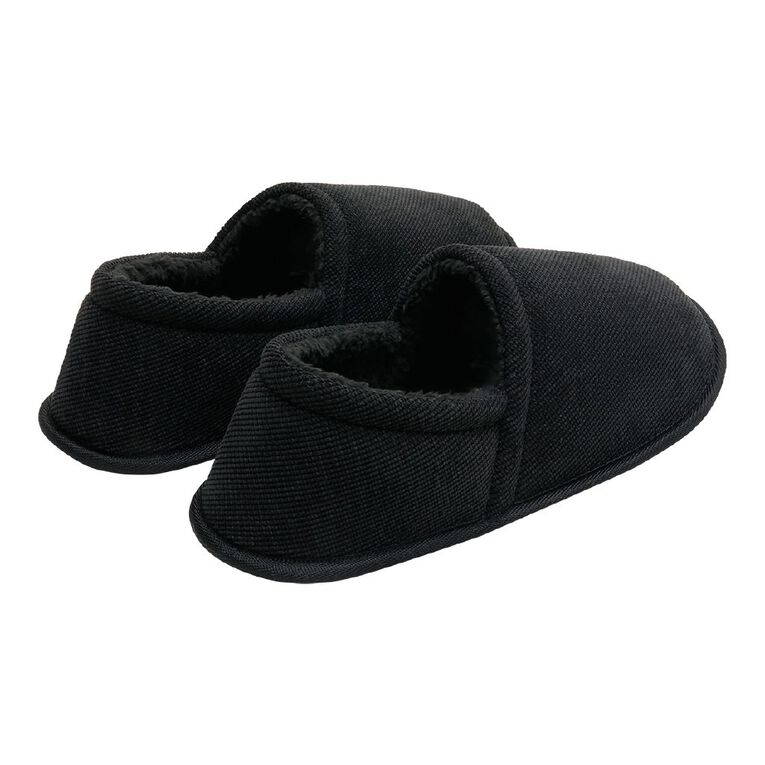 H&H Men's Joel Closed Back Slippers, Black, hi-res
