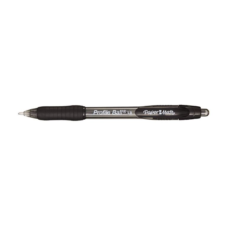 Paper Mate FlexGrip Ultra Recycled Ballpoint Retractable Pen, Black Ink, Medium, Dozen - W.B. Mason